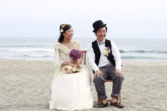 砂浜結婚式