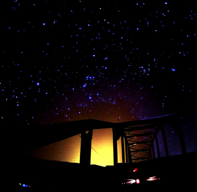 赤島大橋からの星空