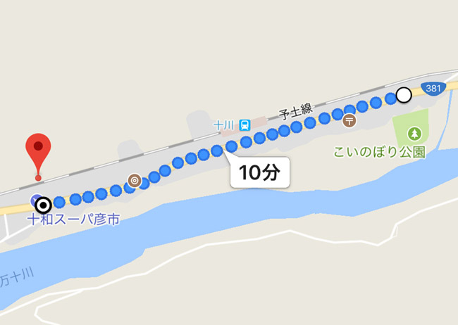 60kmのスタート地点まで徒歩10分